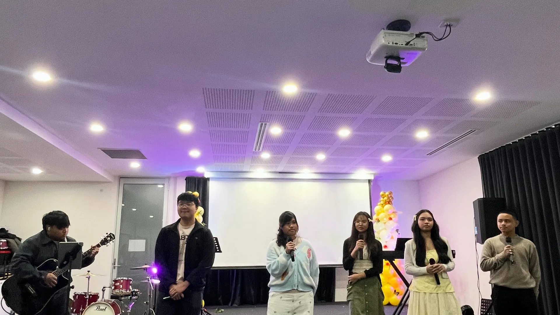 The JRMC worship team leading music during a Sunday gathering